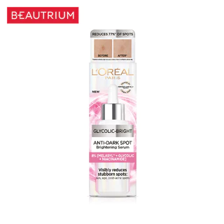 L'ORÉAL PARIS Glycolic-Bright Anti-Dark Spot Brightening Serum เซรั่ม 30ml