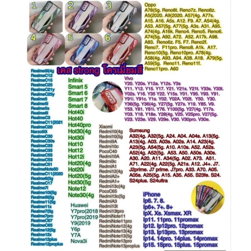 ✅️✅️เคสโครเมี่ยมสี กันกระแทก Ip6 Ip7 Ip8 Ip7plus Ip8plus Ip11 ส่งจากไทย💥💥