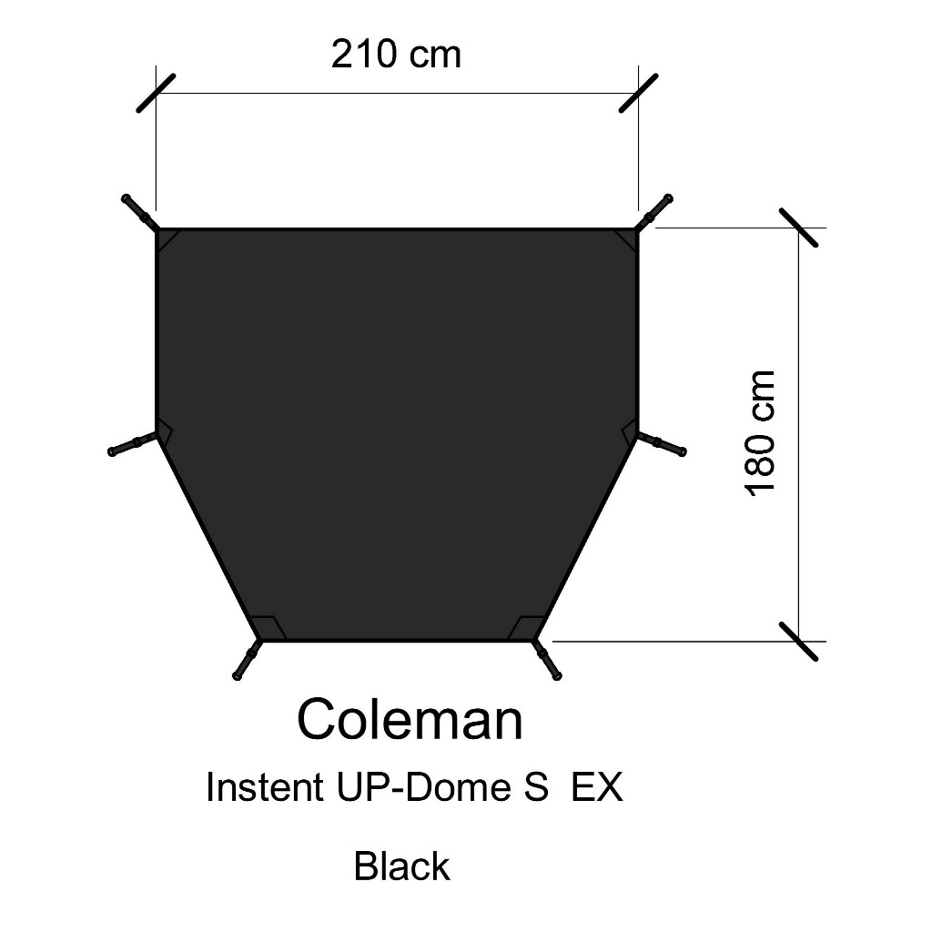 กราวชีท Coleman Touring Dome LX ตรงรุ่น เสริมยื่นหน้า 210DPU ผ้ารองเต็นท์ แผ่นปูเต็นท์ ฟลายชีทไทย Flysheetthai