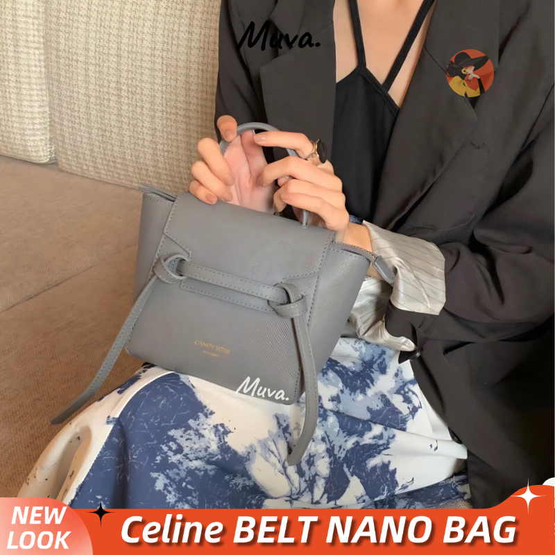 เซลีน👜Celine BELT NANO Women/Shoulder Bag สุภาพสตรี /กระเป๋าถือ/กระเป๋า Celine