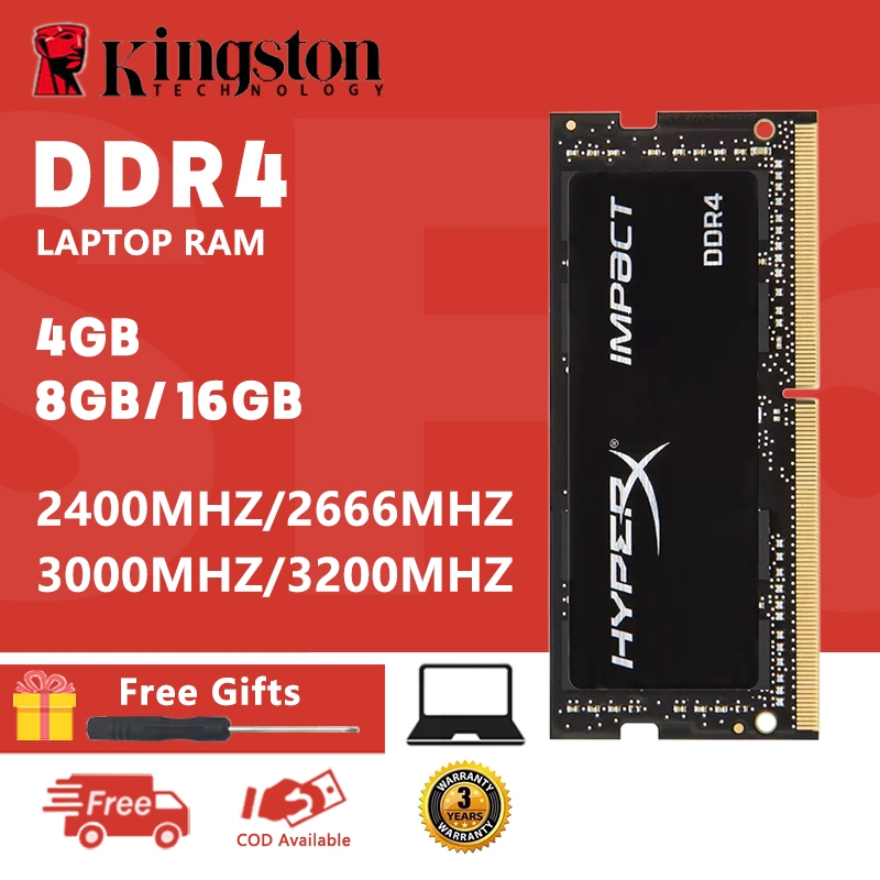 Kingston Hyperx Impact Laptop DDR4 RAM 4GB 8GB 16GB 2133Mhz 2400Mhz 2666Mhz 3200Mhz SOIDMM 9317
