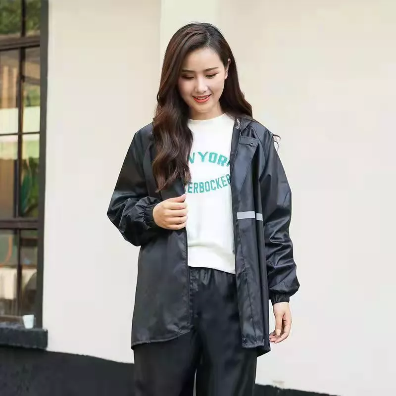 เสื้อกันฝนแบบแยกเสื้อและกางเกง มีที่กันหน้า thumbnail 8
