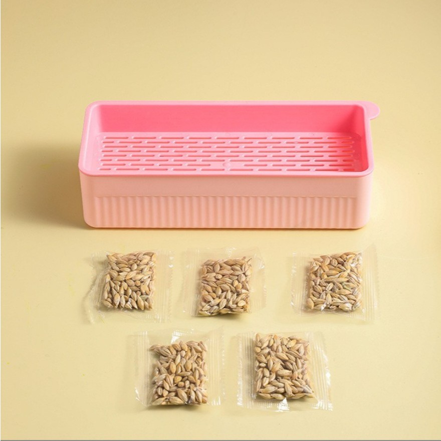 PEKO PET&CAT [ถาดปลูกข้าวสาลี005] ชุดปลูกข้าวสาลี ออร์เเกนิค ปลูกง่าย ไม่ต้องใช้ดิน ถาดปลูกข้าวสาลี