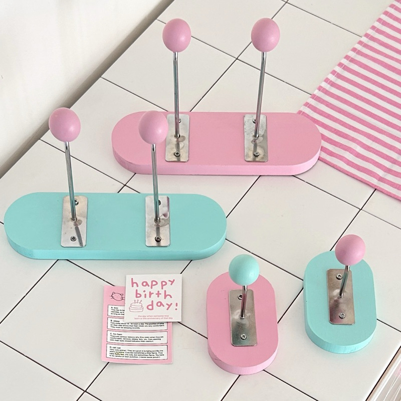 blinkgirl พร้อมส่ง ที่แขวนหมวก แขวนกระเป๋า น่ารัก สไตล์เกาหลี มีเทปสองหน้าให้ ไม่ต้องเจาะผนัง