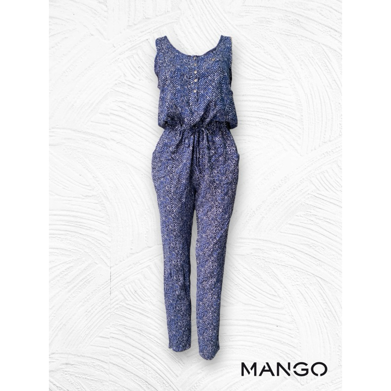 Mango (DS89) ชุดจั๊มสูท ขายาว สีน้ำเงิน ของแท้มือหนึ่ง ลดราคาจาก999฿ เหลือ799฿🔥