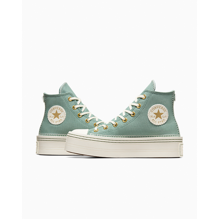 CONVERSE รองเท้าผ้าใบ รุ่น CTAS MODERN LIFT STITCH SICH HI GREEN A07547CF_U4GNXX