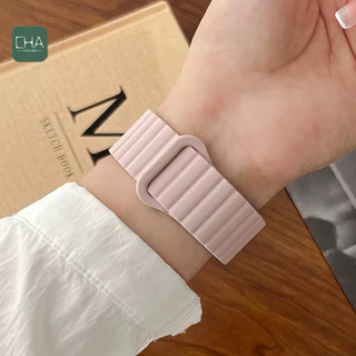 สาย smart watch 38/40/44/45/41/46/49มม สายนาฬิกา smart watch 11 10 9 8 ultra 7 6 5 4 นิ่ม เเบบเเม่เหล็ก A-star