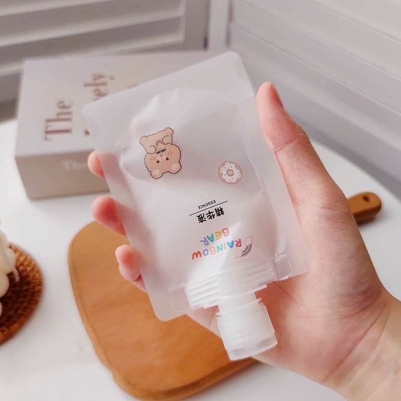 มาใหม่ ซองแบ่งครีม ซองแบ่งของเหลว แบบพกพา มีฝาปิด กันรั่วซึม พร้อมส่ง G2714