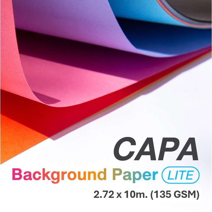CAPA BACKGROUND LITE 2.72X10ม ฉากกระดาษ ลิมโบ้ Limbo ฉากลิมโบ้ (135แกรม) สำหรับงาน STUDIO Background