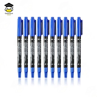 ปากกามาร์กเกอร์ 2หัว AW-120 Permanent แพ๊ค10 ด้าม ปากกาเขียนซีดี กันน้ำ แห้งเร็ว Marker Pen