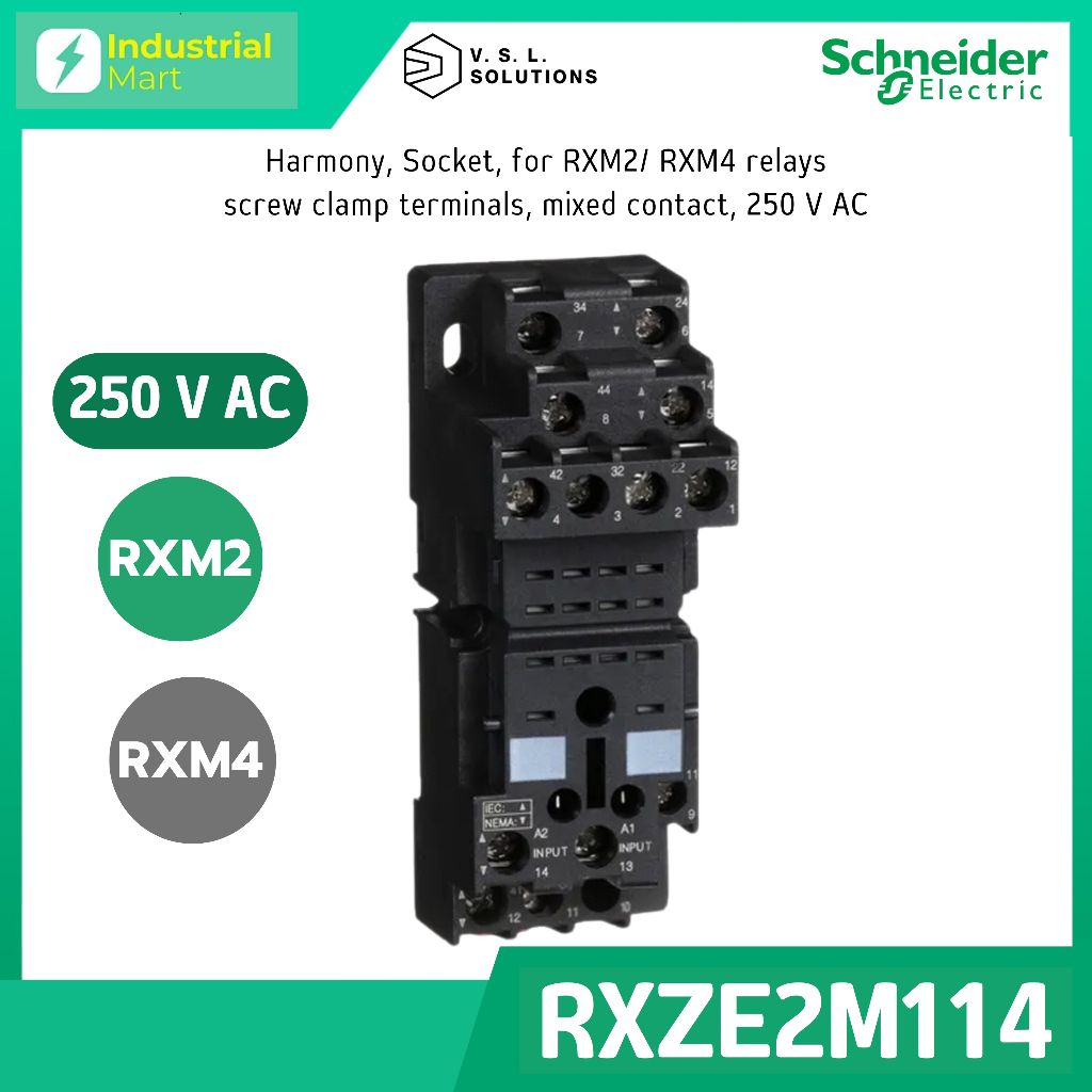 Schneider RXZE2M114 ขาเสียบสำหรับรุ่น 4คอนแทคสำหรับรุ่น RXM
