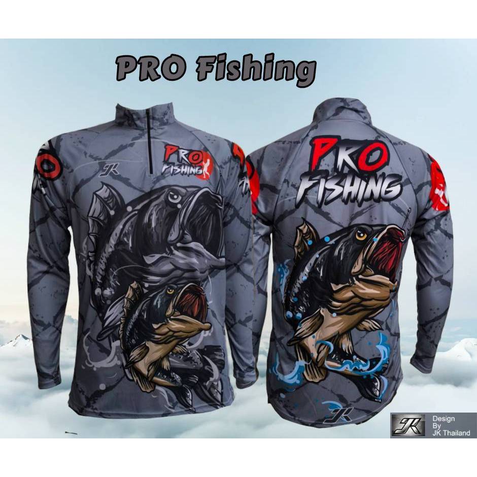 PRO FISHING เสื้อตกปลาแขนยาว JK Thailand เสื้อกันยูวีป้องกันรังสี UV 80%