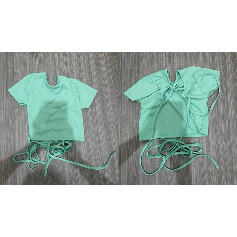 เสื้อสีเขียวผูกหลัง atipashop มือ1