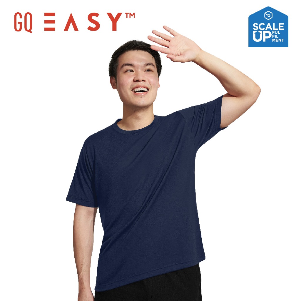GQ Easy เสื้อกันยูวี คอกลม แขนสั้น สีกรม ของแท้ 💯%