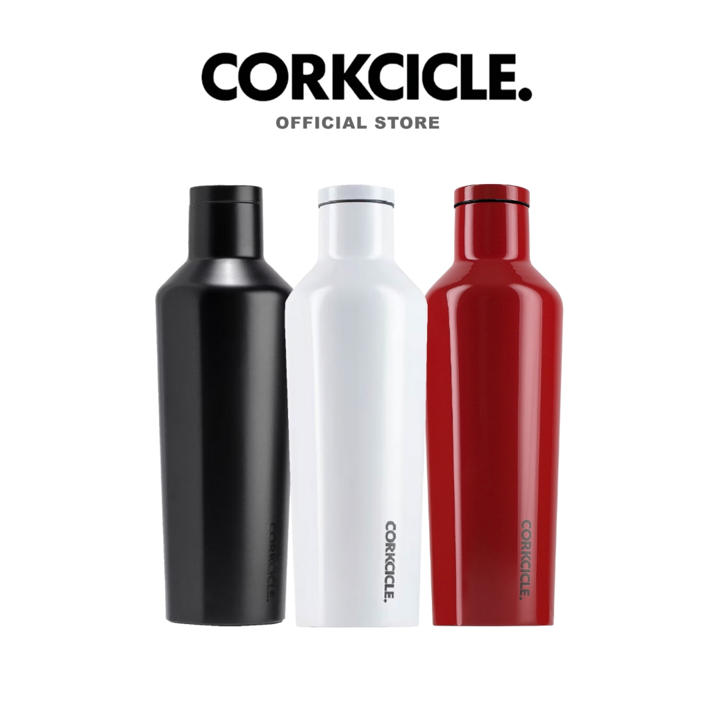 Corkcicle กระบอกน้ำ 16 oz (475 ml) Canteen | Blackout ดำ | Keeps Cold เก็บเย็น 25hrs | ขวดน้ําพกพา Tumbler แก้วพกพา
