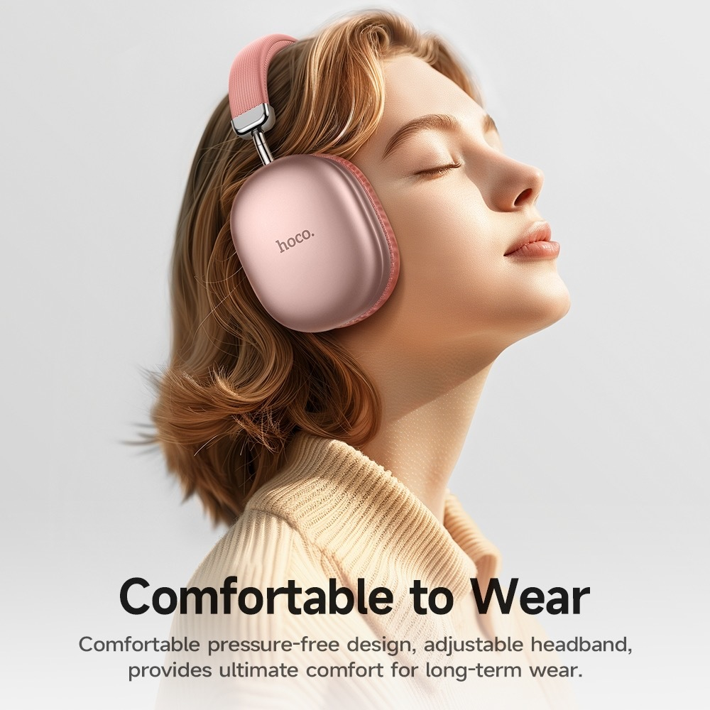HOCO W35 Max หูฟังบลูทูธแบบครอบหู BT 5.3 Wireless Headphones มีไมโครโฟน ใช้งานได้นานยิ่ืงขึ้น  รองรับ Aux 3.5mm./TF card