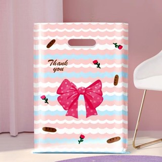 ถุงพลาสติกมีลายหูเจาะ ไม่ขยายทั้งด้านข้างและฐาน (50ใบต่อแพ็ค…