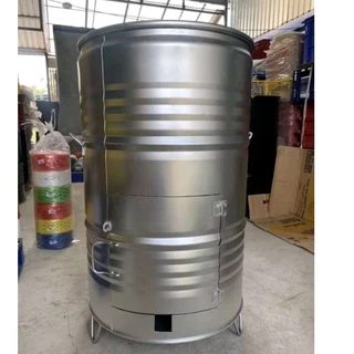 ถังอบหมูกรอบ ขนาด 200 ลิตร ได้สีถังตามภาพ ใช้ได้ทั้งเตาถ่าน และ เตาแก๊ส