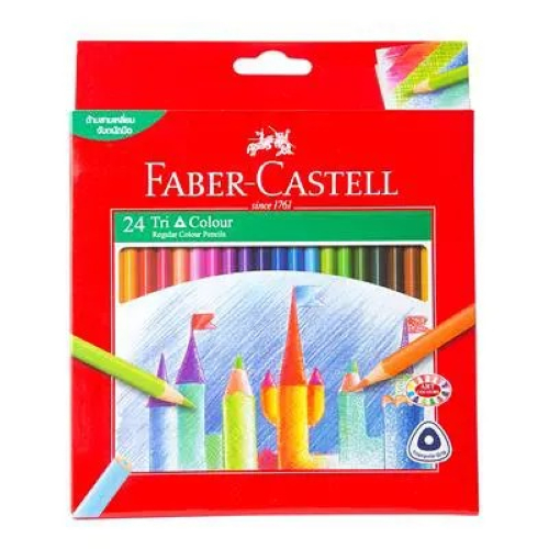 ดินสอสีไม้ ด้ามสามเหลี่ยม Faber-Castell 115855 24 สี