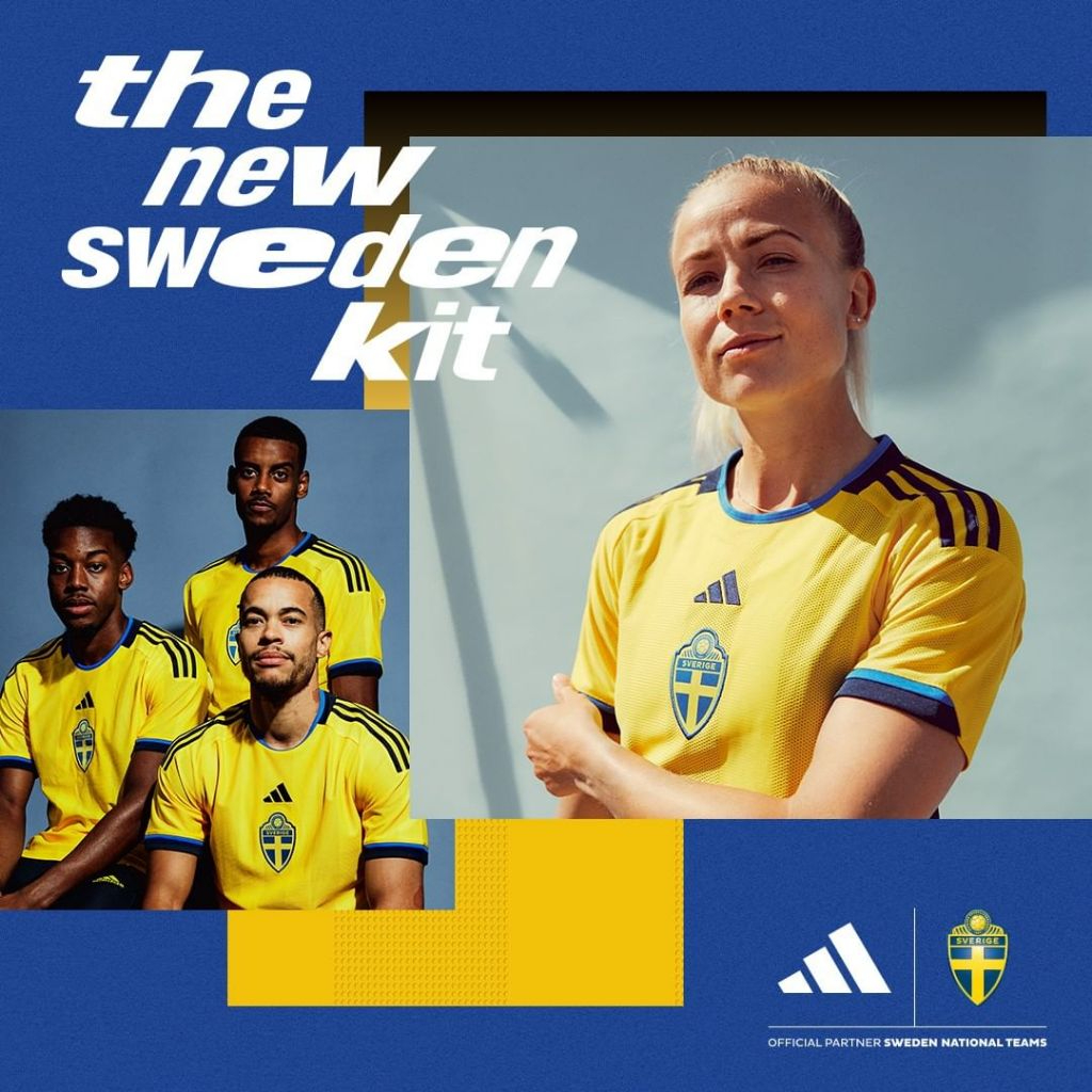 เสื้อฟุตบอล ADIDAS SWEDEN 22 HOME JERSEY REPLCA Men's [ ลิขสิทธิ์แท้ ป้ายไทย ] [รหัส HD9423 ]