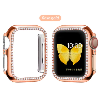 เพชรเงานาฬิกากรอบป้องกันสำหรับ iWatch s11 10 9 8 7 6 5 4 3 2 1SE นาฬิกาป้องกันกรณี Ultra49mm46mm45mm44mm42mm41mm40mm38mm