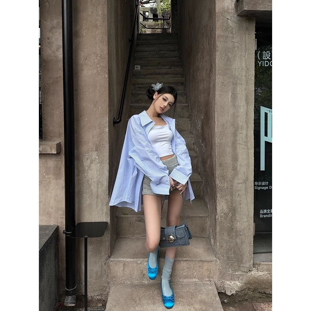 NEW ❤ รองเท้าแมรี่เจน รองเท้าส้นแบนของผู้หญิง ผ้าซาติน คุณภาพดี สะดวกสบาย อ่อนนุ่ม สีฟ้าสวยมาก - รูปที่ 4