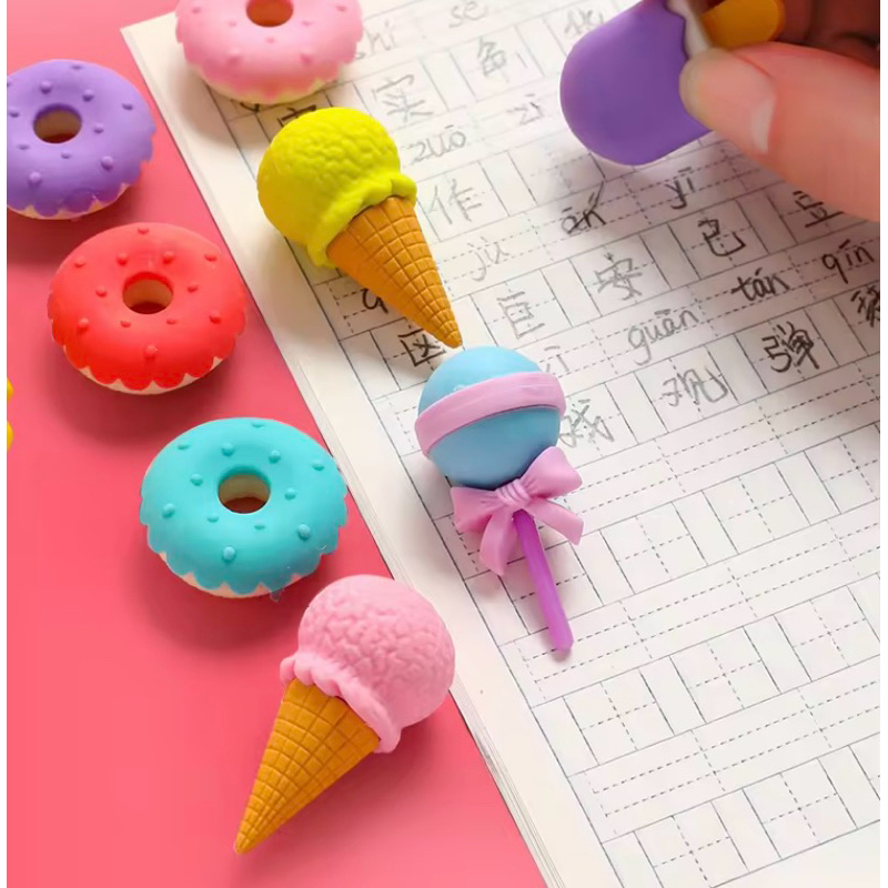 (4ชิ้น/ต่อเซ็ต)ชุดยางลบขนมหวานการ์ตูน เซ็ตยางลบ น่ารักมินิ - รูปที่ 7