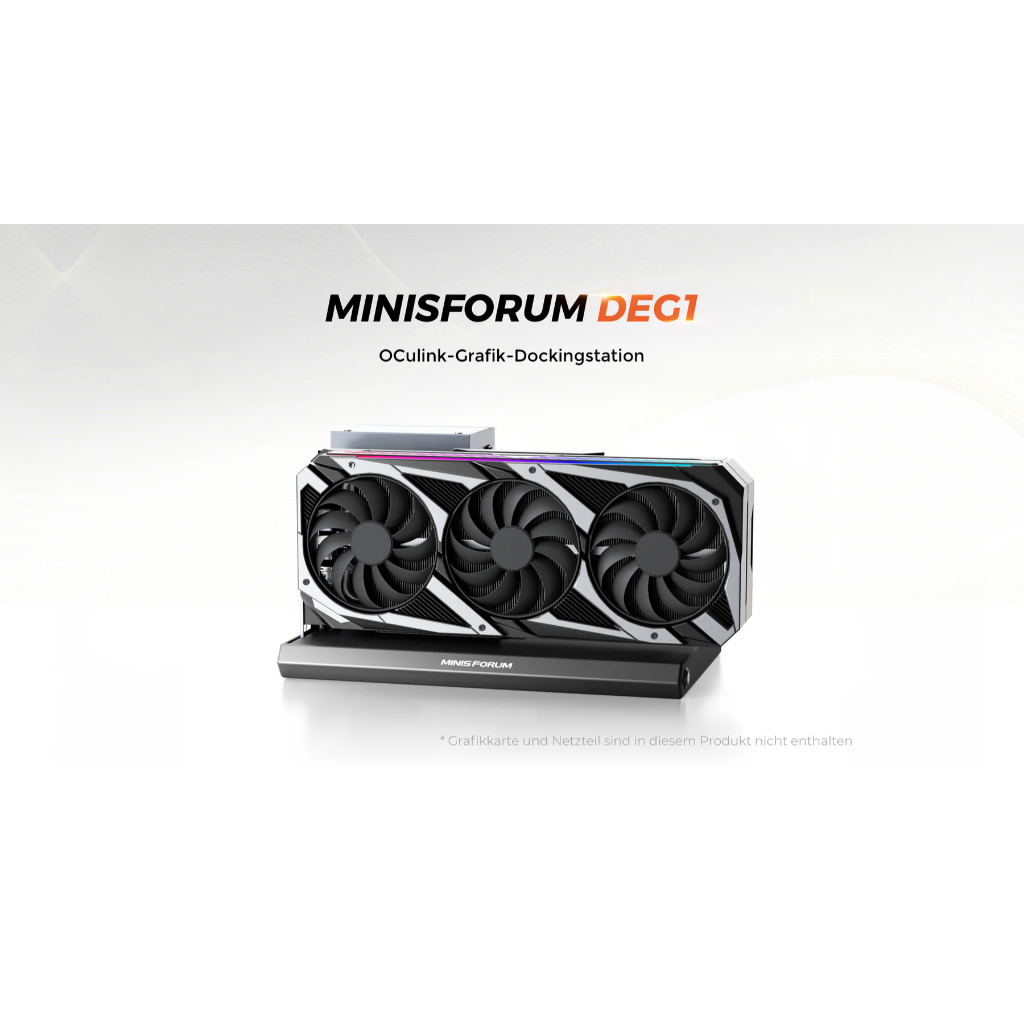 Minisforum DEG1 OCulink eGPU Dock supports RTX 4090 and RX 7900 XTX GPUs