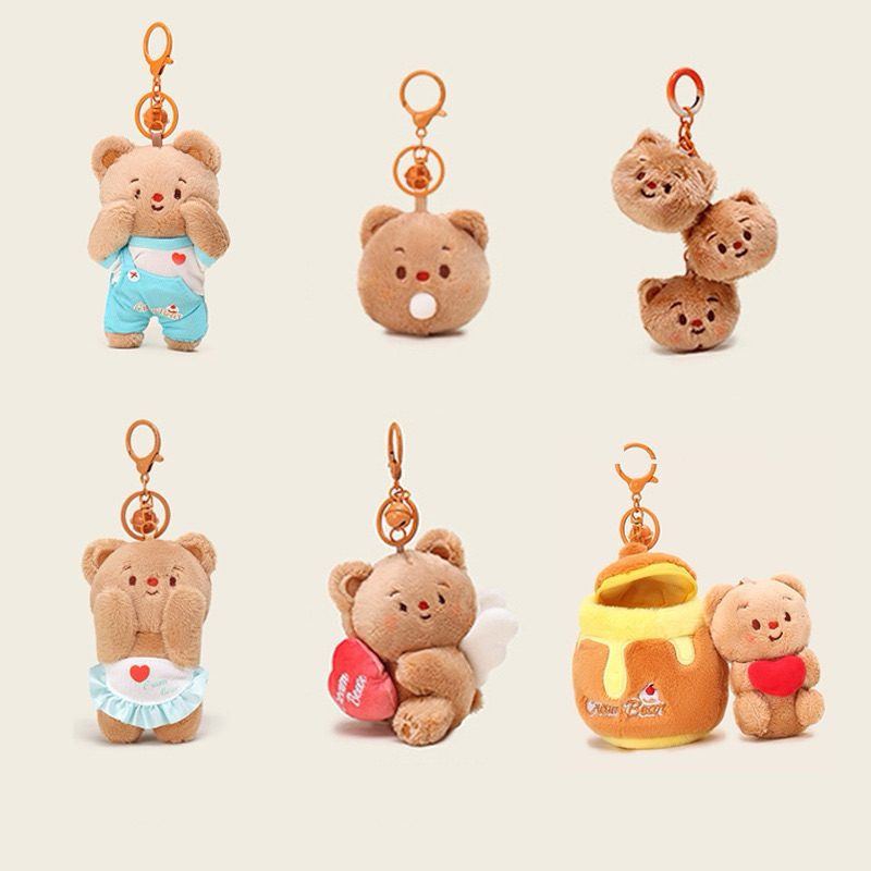 (โค้ดลด30%)พร้อมส่งในไทย พวงกุญแจหมีเนย หมีครีม Butter bear Cream Bear