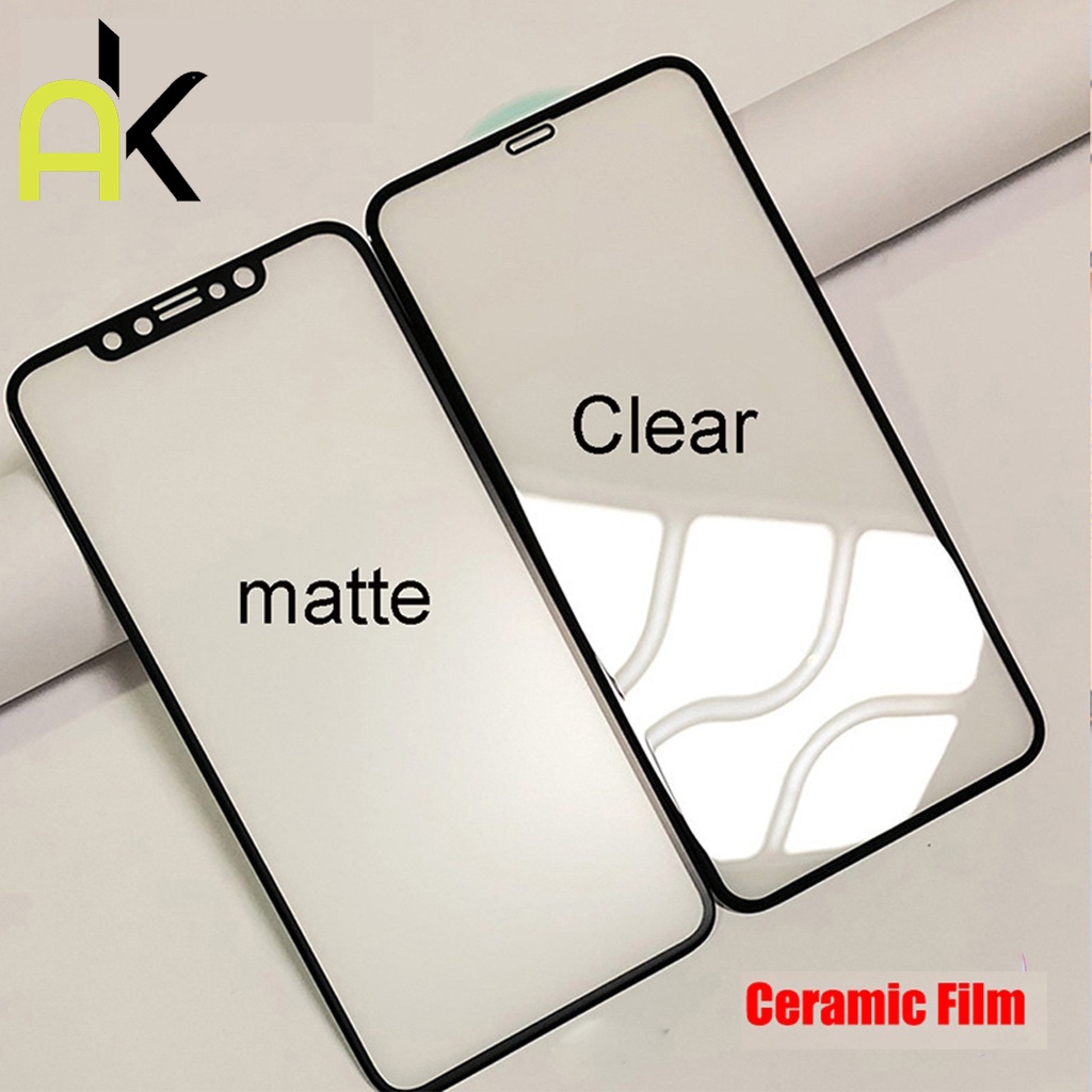 AK ฟิล์มเซรามิคMatte HDปกป้องหน้าจอสำหรับIphone 17 Pro Max Air 16 11 12 13 14 15 Pro Max 7 8 Plus Xs Max Xr se 2020