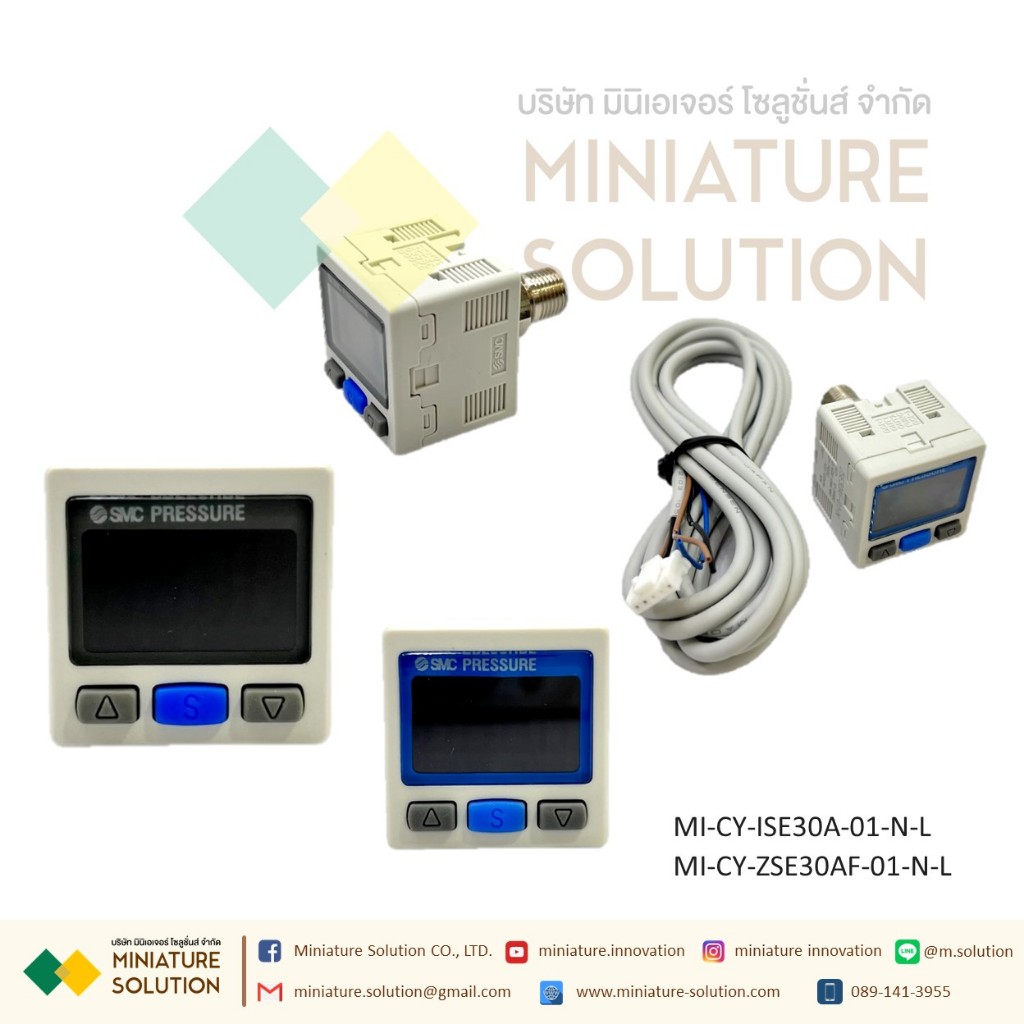 เครื่องวัดความดันดิจิทัล Pressure Switch Original genuine ISE30A-01-N-L positive pressure ZSE30AF-01