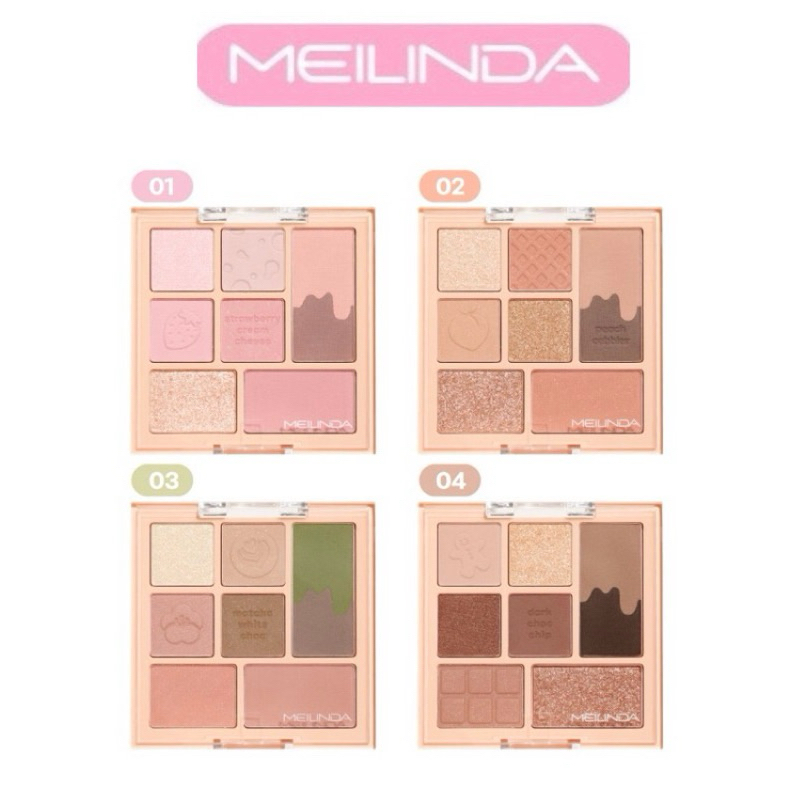 Meilinda Cookie Recipe Eye Palette เมลินดา คุ๊กกี้ รีซีพ อาย พาเลท MC3128