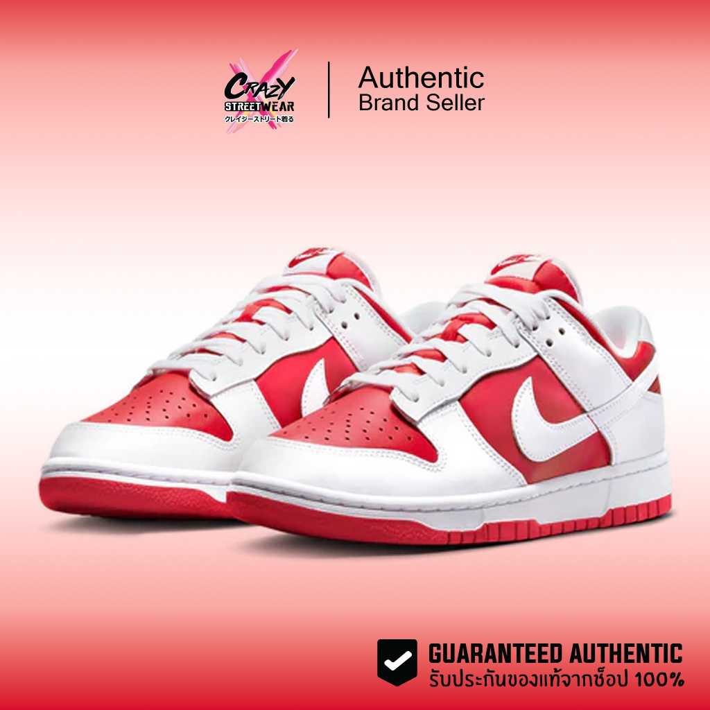 Nike Dunk Low "Championship Red" (DD1391-600) สินค้าลิขสิทธิ์แท้ Nike รองเท้าผู้ชาย รองเท้าลำลอง ไนกี้ ของแท้