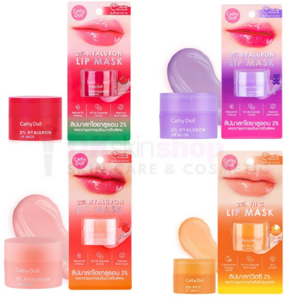 Cathy Doll Lip Mask  Hyaluron Lip Mask / Vit C Lip Mask 4.5g. (มีให้เลือก 4 สูตร