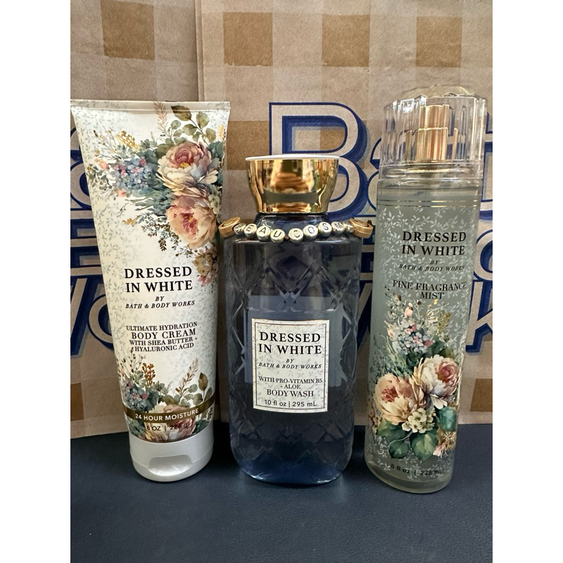 Dressed in White by Bath&BodyWorks กลิ่นใหม่2024 บอดี้สเปรย์ ครีมทาผิว อาบน้ำMist BodyWash BodyCream