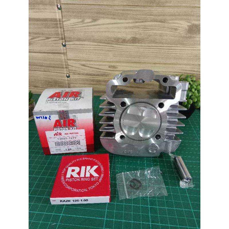 เสื้อลูกw110i ลูก คาเซ่ 56-57-58มิลสลัก13 4วาล์วใส่w110i วาล์ว 17/19  พร้อมแหวนสลักกิ๊บล็อค