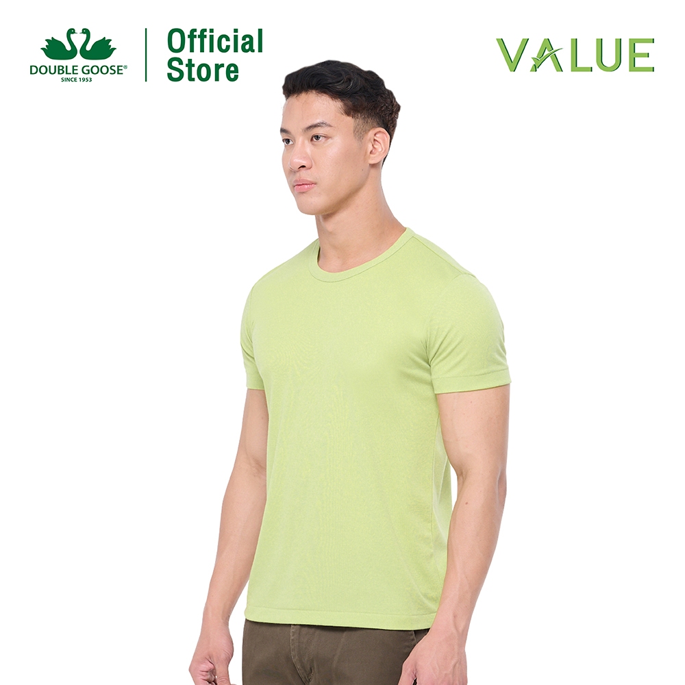 ห่านคู่ เสื้อยืด รุ่น Value ใส่สบาย ไม่ต้องรีด สีเขียว