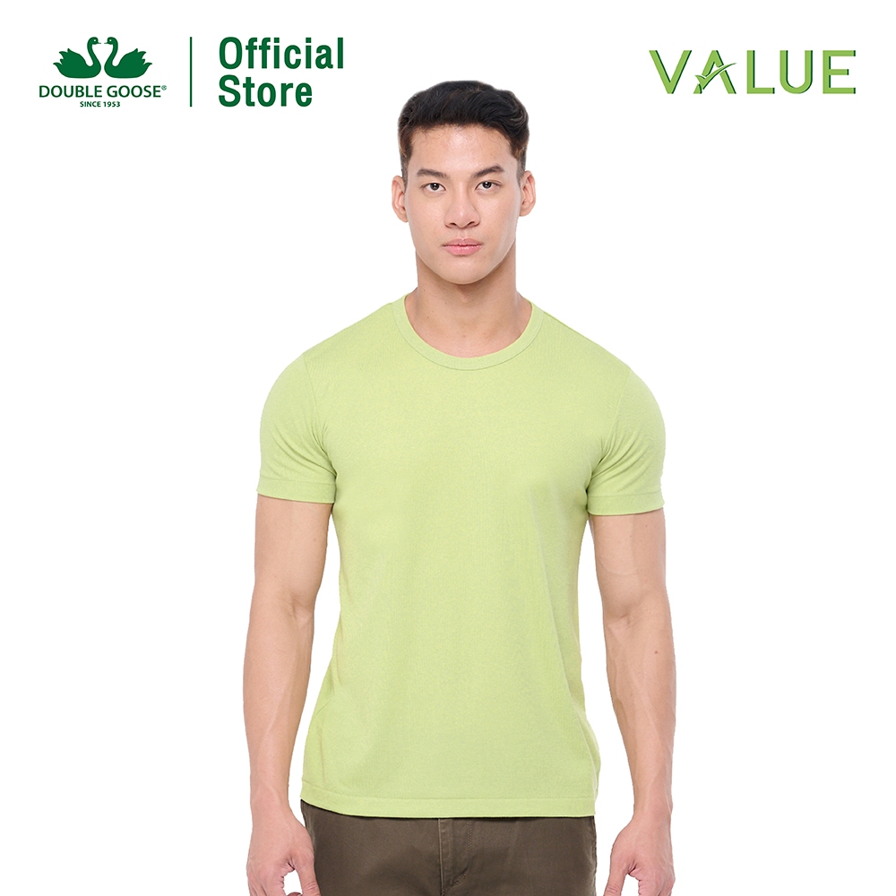 ห่านคู่ เสื้อยืด รุ่น Value ใส่สบาย ไม่ต้องรีด สีเขียว