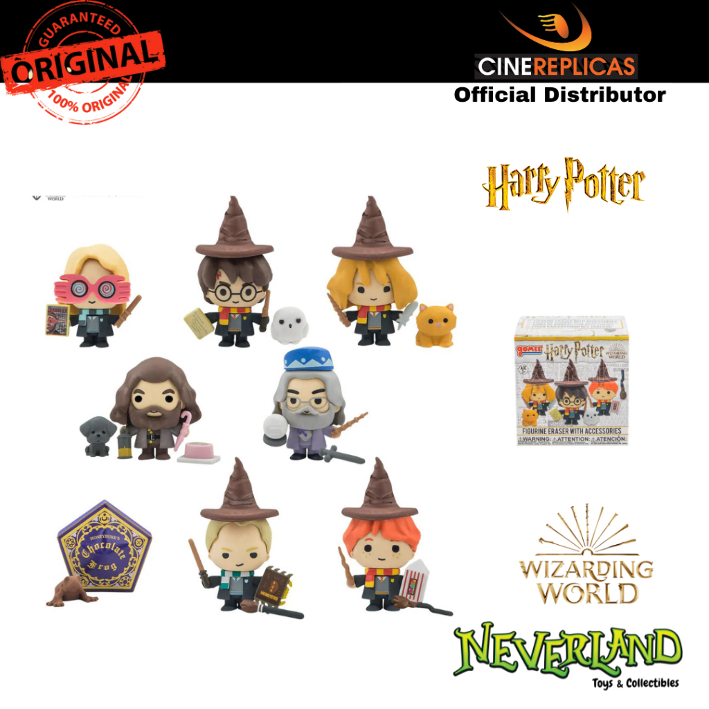 Cinereplicas กล่องจุ่ม  Harry Potter Gomee Mystery Eraser Figurine Series 1 Wizarding World **ราคาต่อชิ้น