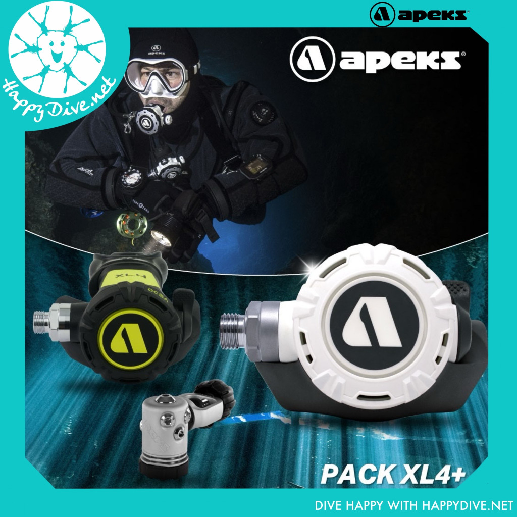 🤿🌊  Apeks XL4+ Regulator Set, over-balanced Regulator เซ็ตเรคกูเลเตอร์แบบโอเวอร์บาลานส์