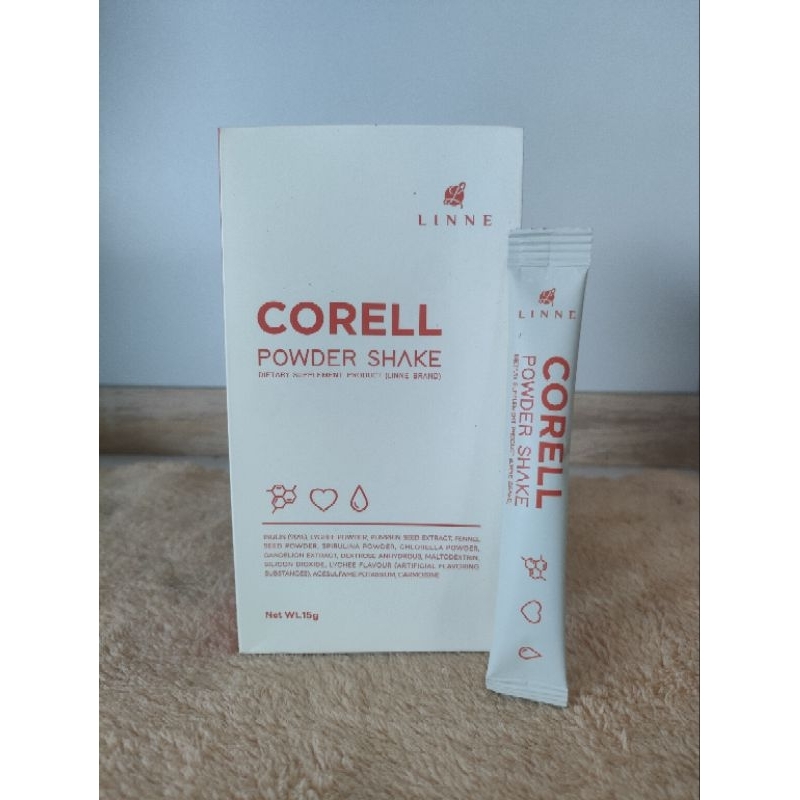LINNE Corell Powder shake คลอโรฟิลล์สารสกัดสูตรพรีเมี่ยม ช่วยขับโซเดียม/ลดการบวมน้ำ
