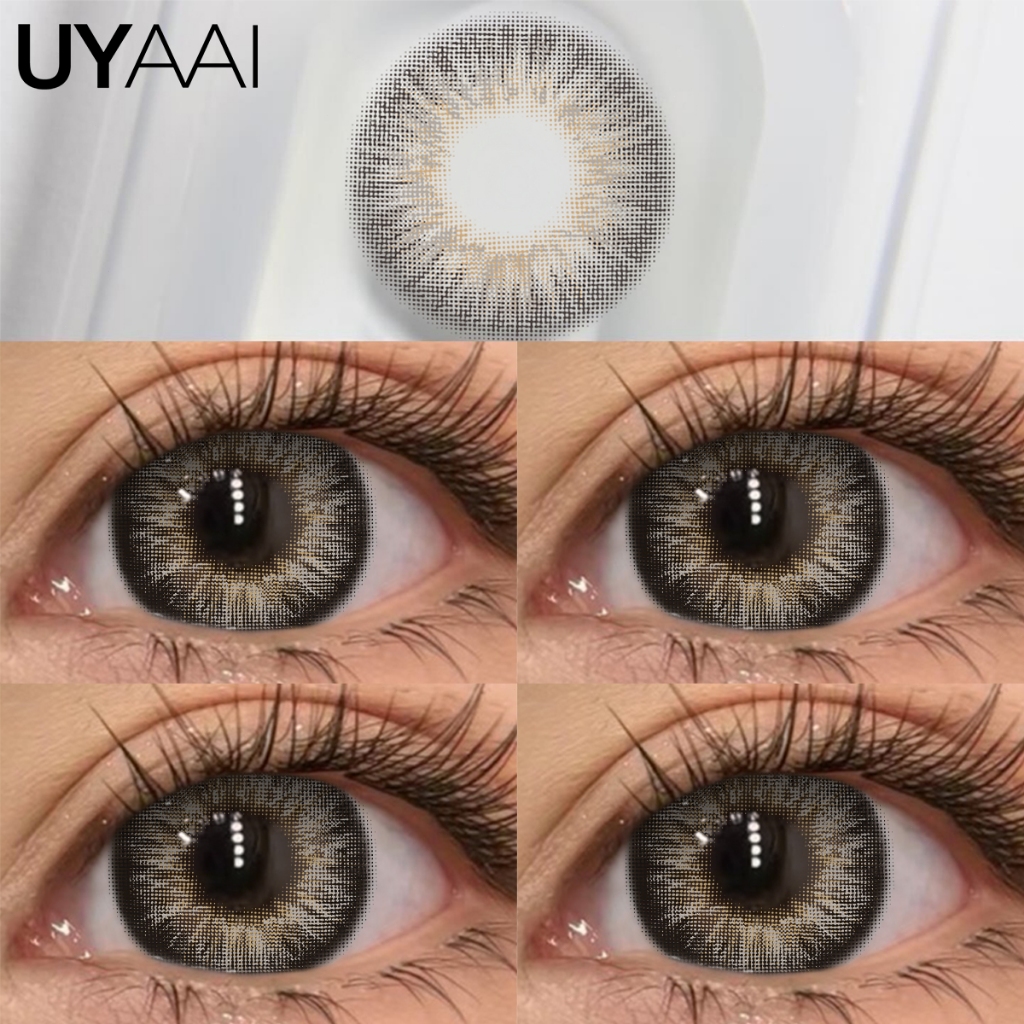 UYAAI ยี่ห้อใหม่คอนแทคเลนส์สี OMG รายเดือนชุดคอนแทคเลนส์รายเดือนปริมาณน้ำ 42% [0.00 ~-6.00] คอนแทคเลนส์ 14.0 มม.