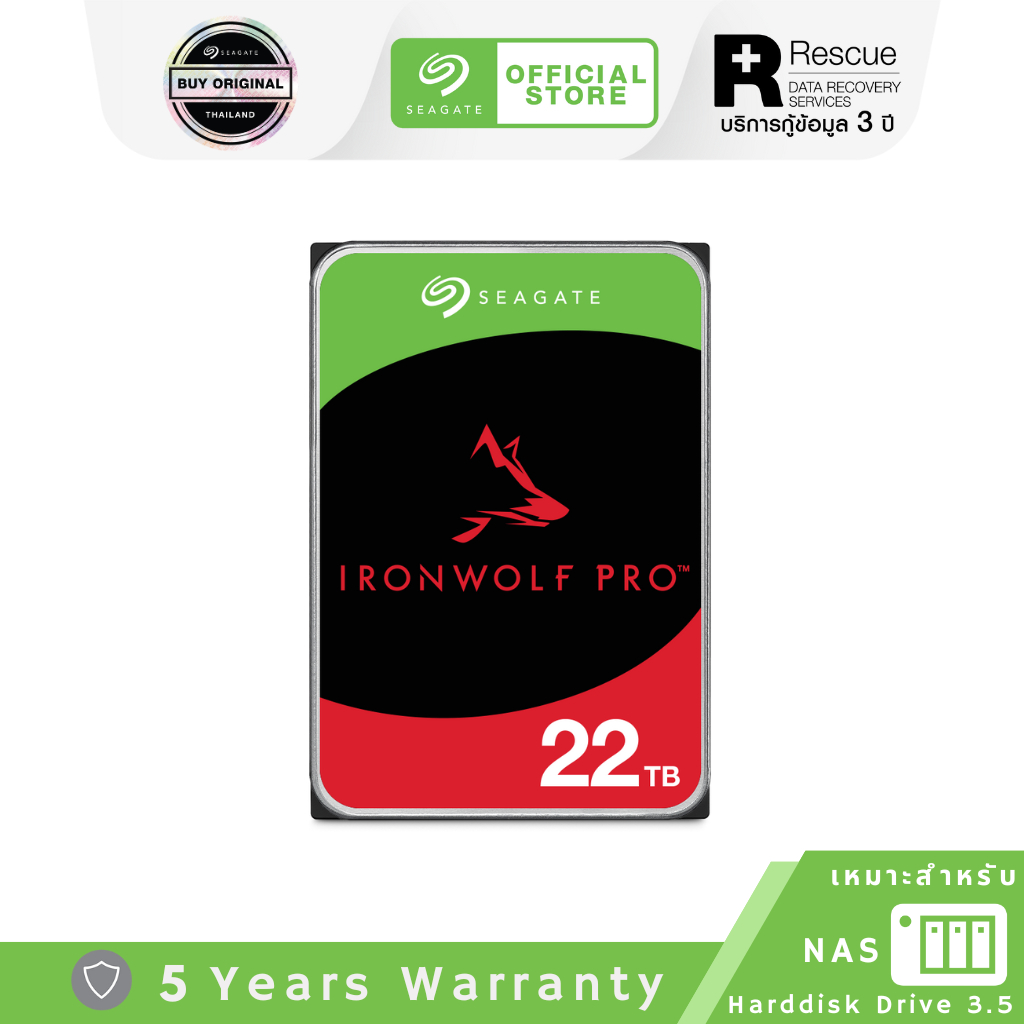 Seagate 22TB IronWolf Pro NAS HDD 3.5” 7200RPM C/512MB SATA 6Gb/s (ST22000NT001)