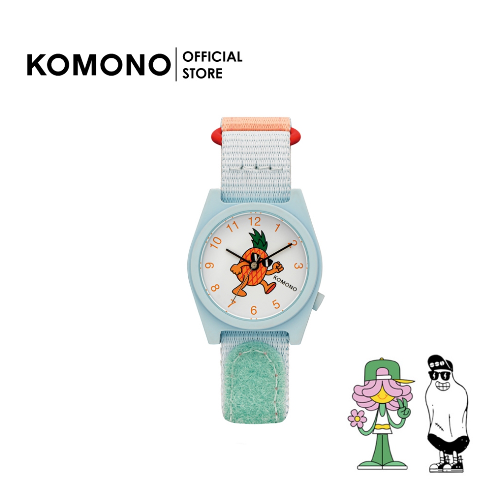 KOMONO Kids Rizzo Pineapple นาฬิกาเด็ก สีฟ้า สายไนลอน