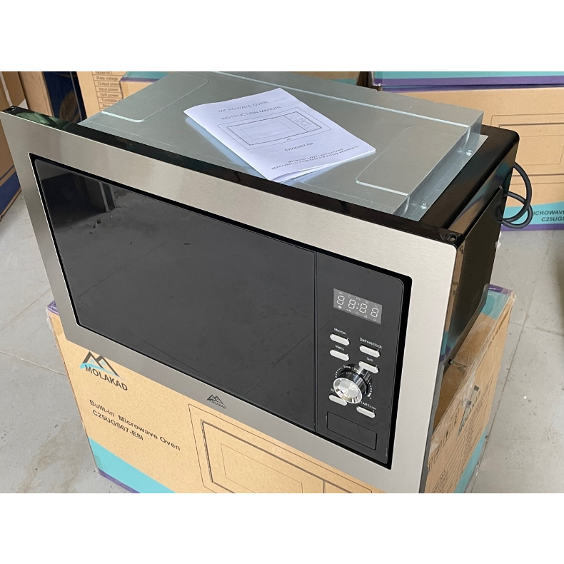 Exported to USA/Built-in Microwave Built-in 25 liter stainless steel microwave with grill function.