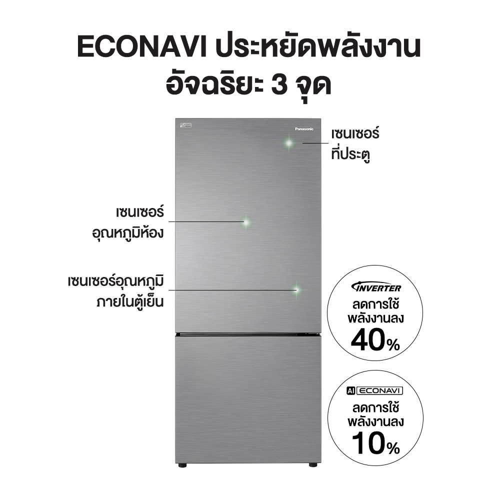 ตู้เย็น 2 ประตู (13.5 คิว , สี Glossy Silver Steel) รุ่น NR-BX421BPST เทคโนโลยี P - รูปที่ 6