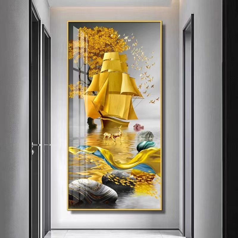 ภาพวาดเครื่องลายครามคริสตัล, ภาพวาดตกแต่งห้องโถงทางเข้า, หมายถึงห้องนั่งเล่นที่ดี, ภาพวาดแขวนทางเดินและทางเดิน, ความหรูห - รูปที่ 5