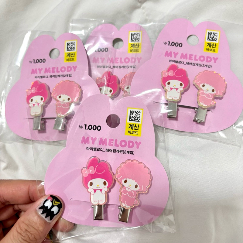 ［สินค้าพร้อมส่ง］กิ๊บติดผม Mymelody Piano Sanrio🇰🇷