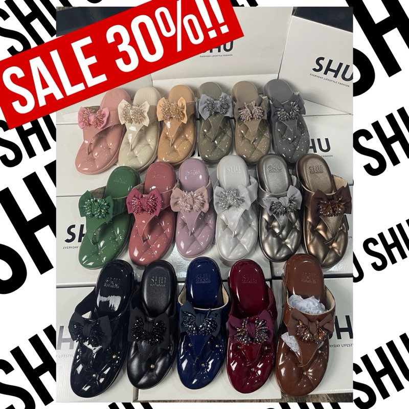 SHU SOFASHOES SWEETCHIC รองเท้าชูเบอร์รี่ส้น2.5 มือ1 พร้อมกล่อง โซฟาชูหน้าโบว์✅ แท้จากช็อป100%