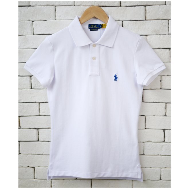 POLO RALPH LAUREN WOMEN CUSTOM SLIM FIT POLO SHIRT #เสื้อโปโลผู้หญิง เสื้อคอปกแขนสั้น
